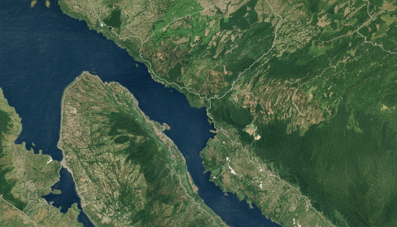 Illustrated map of North Sumatra coffee regions